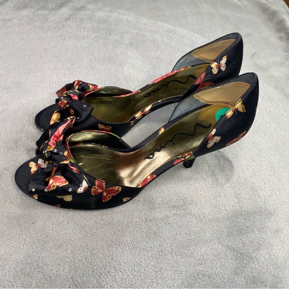 Nina Butterfly Peep Toe Heels Women’s Size 8 - Picture 4 of 10